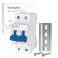 Miniature Circuit Breaker 1000V DC Circuit Breaker 2 Pole 50Amp Smart Circuit Breaker,DC Disconnect Switch DIN Rail Mount for Marine Power Systems, Solar photovoltaic Systems (C50A)