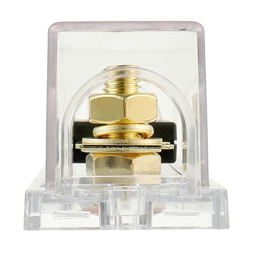 BoJack 2pcs 500A ANL Fuse Holder and 2pcs 500Amp 32VDC ANL Fuses for Audio and Video Systems
