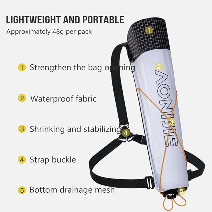 AONIJIE Trekking Poles -2 Ultralight Collapsible Carbon Fiber Hiking Poles with Anti-Shock and Quick Lock System, Folding Walking Sticks for Hiking, Camping