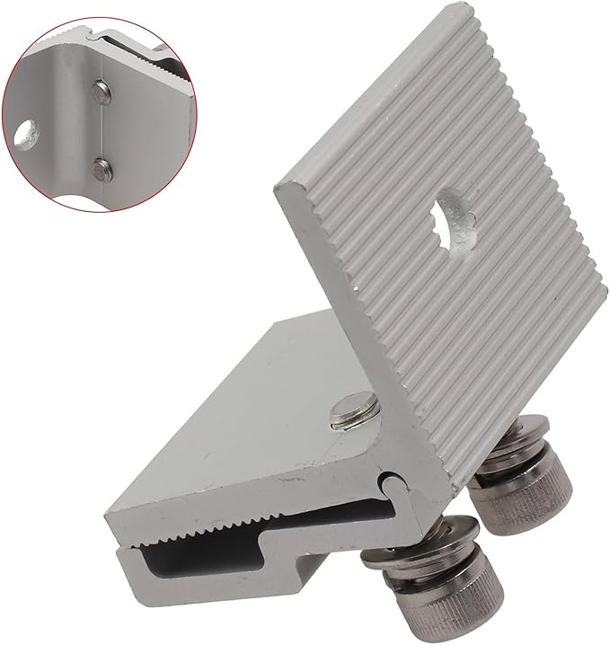 Standing Seam Roof Clamps Aluminum Standing Seam Clamp for Solar Panel Mounting Roof Seam Clamp Sheet Metal Bracket for Heat Cable, Rain Deflector, Snow Guard Attachment, 45x52mm(4pcs)