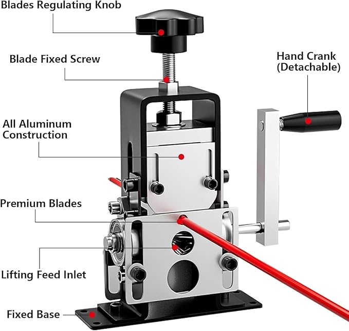 Automatic Copper Wire Stripper Machine, Pelador de Cable Electrico, Drill Powered, Wire Stripper Machine, Maquina Peladora de Cable - Efficiently Strip Cables from 1-25mm with Ease