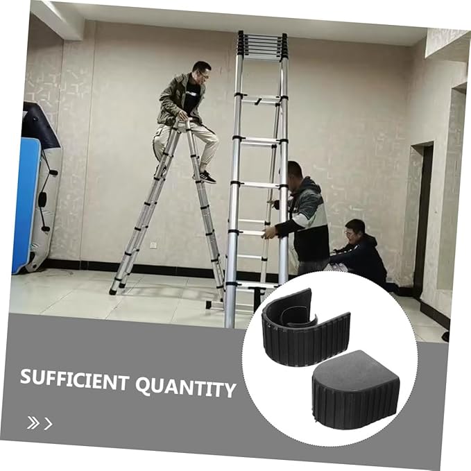 4pcs Ladder Protective Cushion Caps Non-Slip Ladder Feet Covers for Enhanced Stability Cushion for Extension Easy Installation and Debris Protection
