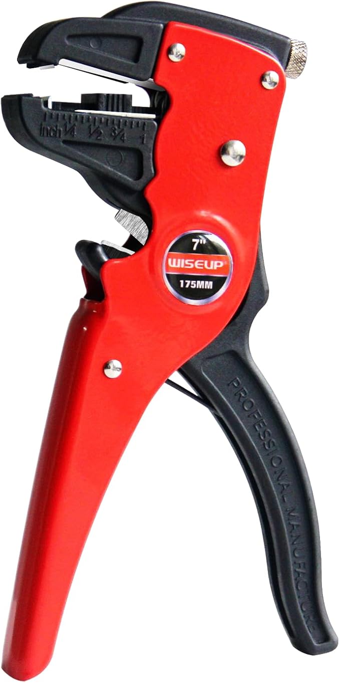WISEUP Automatic Quick Strip Wire Stripper and Cutter,Eagle Nose Pliers (7-Inch) cable cutters，2 in 1 wire stripper cutter for Electrical Cables 、Electronic and Automotive Repair Tool