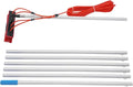 Outdoor Window Cleaning Pole Kit Washing Equipment with 7×3.28ft Poles & 180 Degree Brush Head Window Washing Equipment Solar Panel Cleaning Kit for Cleaning High Windows, Photovoltaic Solar Panels