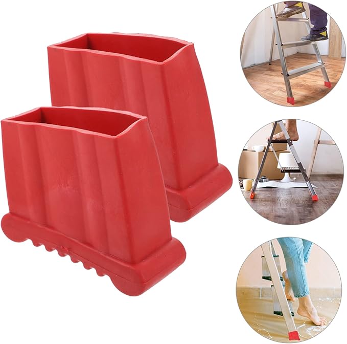 Veemoon 2pcs Nonslip Ladder Foot Rubber Pads Durable Ladder Feet Mat for Enhanced Stability and Floor Protection