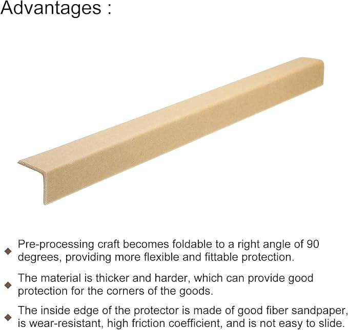PATIKIL Adjustable Cardboard Corner Protector Package Frame Protectors L Shaped 450x30mm Thick 3mm for Art, Packing, Shipping, Pack of 50