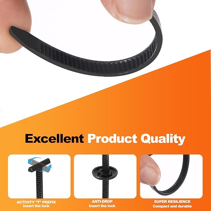 100PCS Nylon Universal Cable Tie Buckle, Latest Upgraded Multi-Purpose Plastic Cable Tie Tool Holder, High Temperature And UV Resistant Used For Daily Maintenance And Fixing Of Automobiles