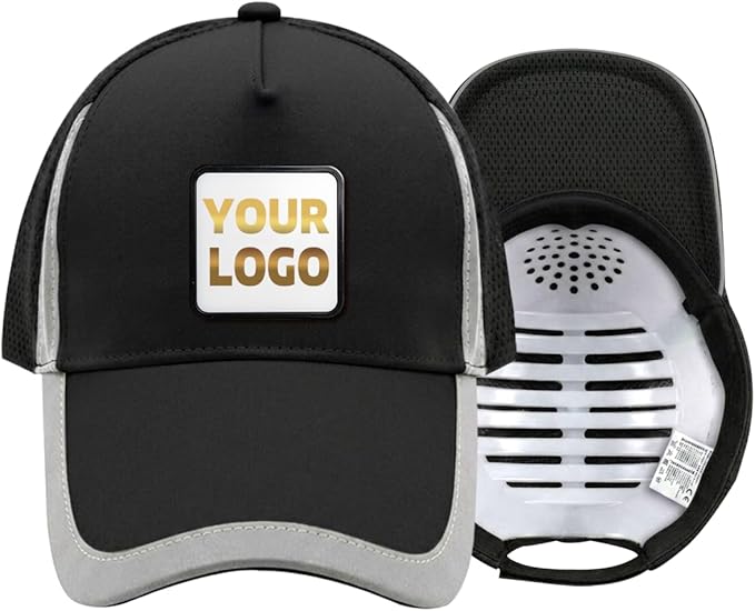 YOWESHOP Reflective Safety Baseball Cap Customize Logo with Removable PE Shell Hi-Vis Safety Work Hat