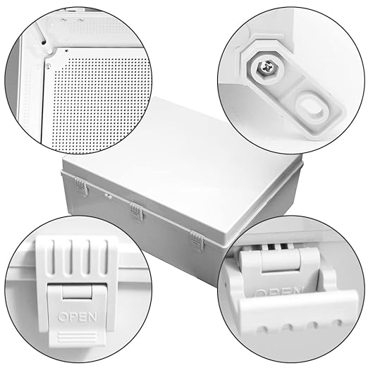 Big Size 23.62"x19.68"x8.66" IP67 Waterproof Enclosure Electrical Junction Box, Grey Shell ABS Outdoor Box With Covers (600x500x220mm)