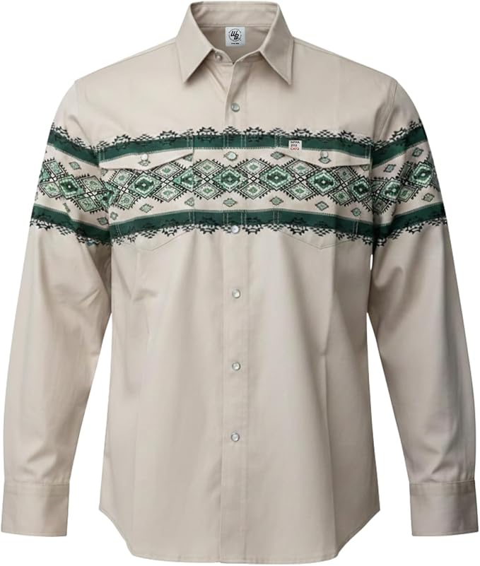 WoahBros FR Shirts for Men, 8oz Midweight Flame Resistant Welding Shirt, 100% Cotton, Pearl Snap Buttons - CAT2/NFPA2112