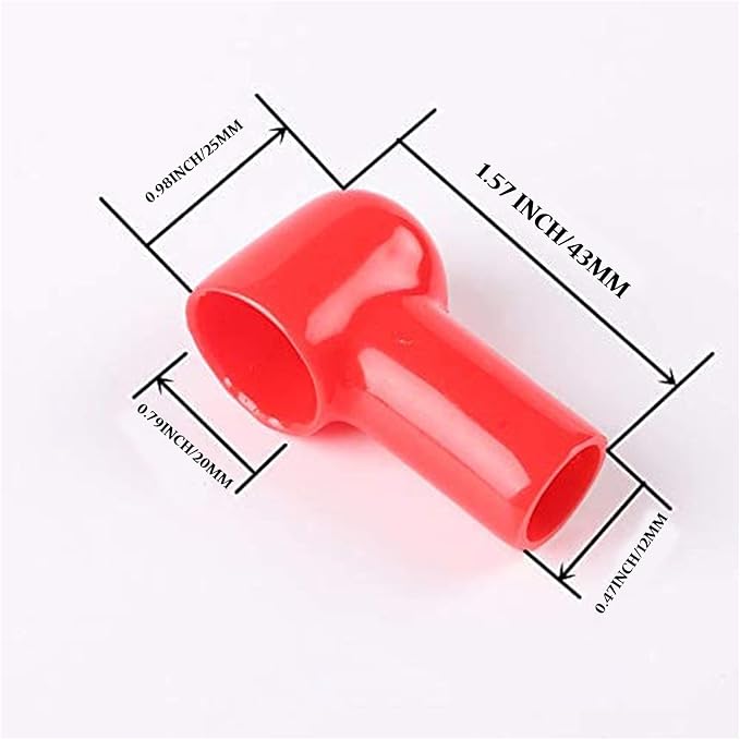 8 Pack Battery Terminal Lug Boots Covers, Red & Black Insulating Caps for Ring Terminals/Cable Lugs, Fit Terminal Post up to 20mm (0.79"), Fit Cable up to 12mm (0.47"), for Car Truck RV Solar