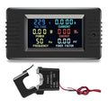 AC Current Voltage Amperage Power Energy Meter AC 80~260V 100A Color LCD Digital Display Ammeter Voltmeter Multimeter with Split Core Current Transformer CT Multi-Function Power Monitor