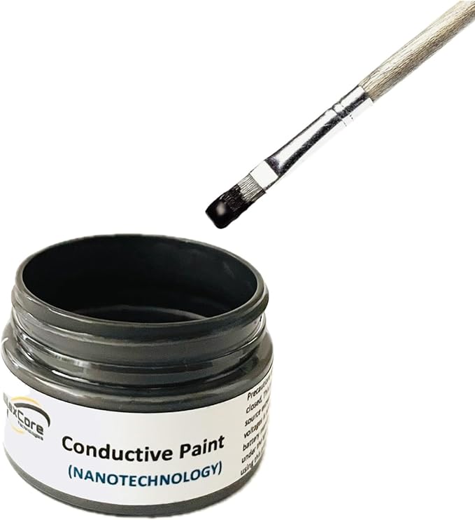 Conductive Paint, Highly Electrical Conductivity Designed Using Nanotechnology Materials, Multipurpose and suitable for versatile surfaces, perfect for EMF shielding paint (1 Fl Oz (Pack of 1))