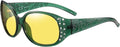 HAOLOTA Night Vision Driving Glasses Women Anti Glare Polarized, Wrap Around Nighttime Safety Glasses UV Protection