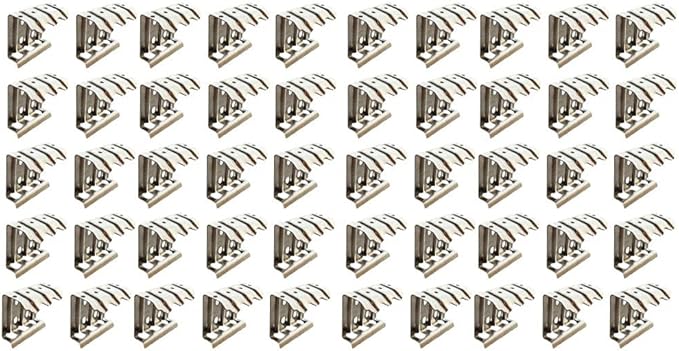 304 Stainless Steel Photovoltaic Water Guide Clips for Solar Panels, Self-Cleaning Drainage Design to Prevent Water Accumulation and Reduce Maintenance Effort, 50pcs (33mm)