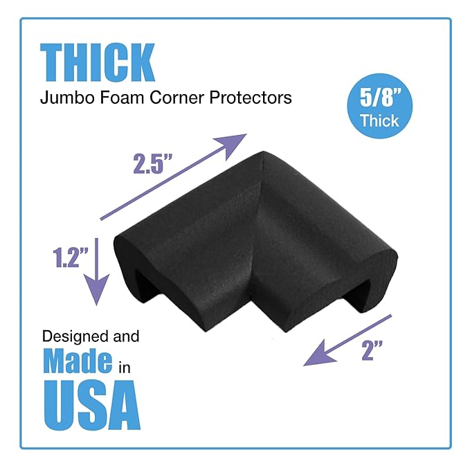 KidKusion Jumbo Corner Cushion, Black