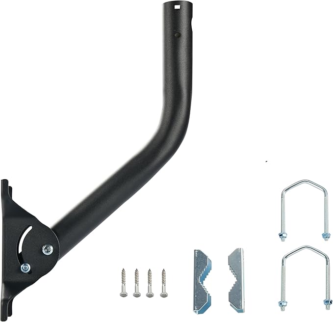 CEKAY Heavy Duty Universal Mounting Pole with Clamp U-Bolt Kit (1 11/16" x 17 1/4"), Adjustable J-Pole Mast for Antennas, Starlink, Satellite, Weather Station, Wall, Roof or Pipe Mounting
