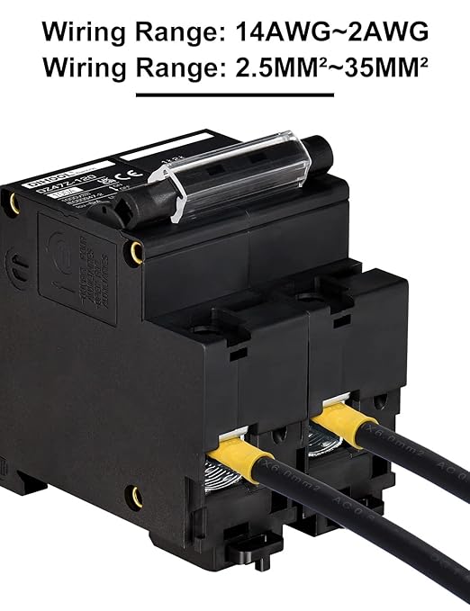 DIHOOL DC Circuit Breaker 100 Amp Solar Disconnect Switch 2p 1000V for PV, UPS, RV Battery,DIN Rail Mount…