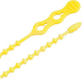 Gardner Bender 45-12BEADYW Beaded Cable Tie Wrap, 12 inch, 70 lb, Reusable, Adjustable Wire and Cord Management, 15 Pk, Yellow
