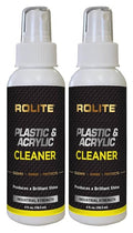 Rolite RPAC4z2PK Plastic and Acrylic Cleaner Spray, 4 fl. oz., 2 Pack, High Shine Protectant and Polish for Nonporous Surfaces, Streak-Free Formula for Windshields, Windows, Headlights