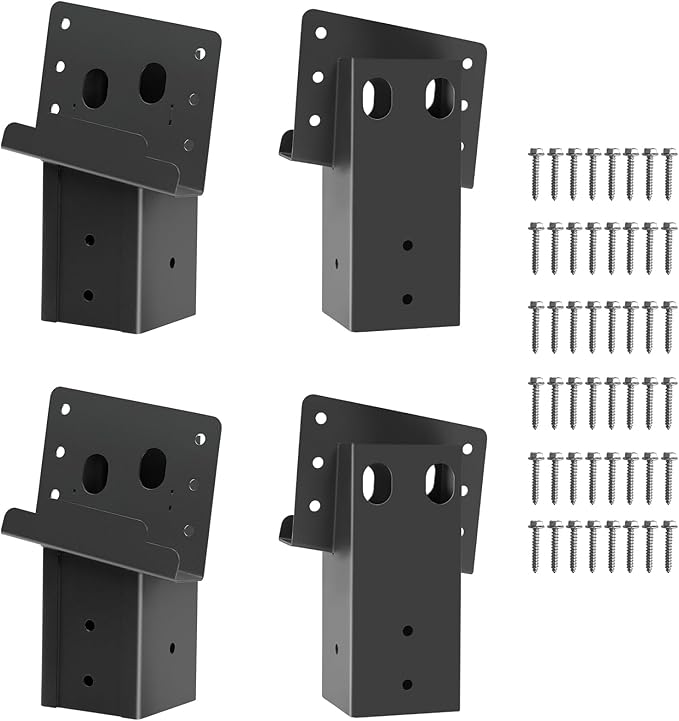 Deer Stand Brackets,Outdoor 4"x 4" Compound Angle Brackets for Deer Stand Hunting Blinds Shooting Shack and Tree Houses