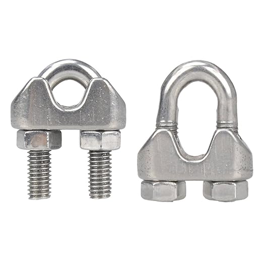 YAMASO 20PCS 3/16 Inches M5 Stainless Steel Wire Rope Cable Clip Clamp
