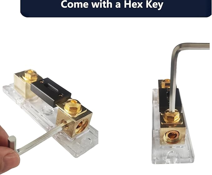 0/2/4 Gauge AWG Inline ANL Fuse Holder Dual Kit with 2 Pack Fuse (250A)