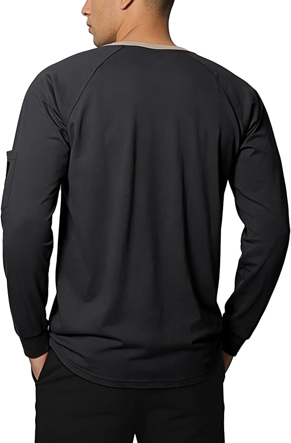 WORKWEYA 6.5oz Men's FR Shirts NFPA 2112 Lightweight Cotton Fire Retardant Shirt