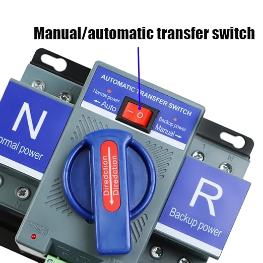 Dual Power Automatic Transfer Switch 110V 2P 63A Generator Changeover Switch for Home Backup Power Supply 50HZ 60HZ ATS