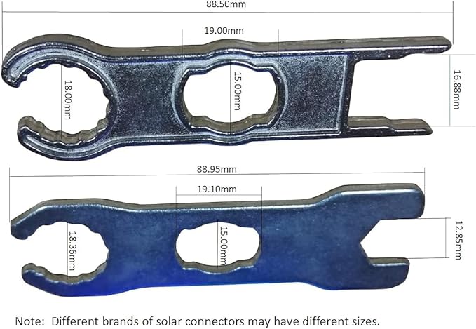 Sunway Solar Panel Connector Tool Works For Different Solar Connectors Assembly and Disassembly,Metal Spanner Wrenches Crimping Tool For Solar PV System Extension Cable Wire Kit-2Pairs