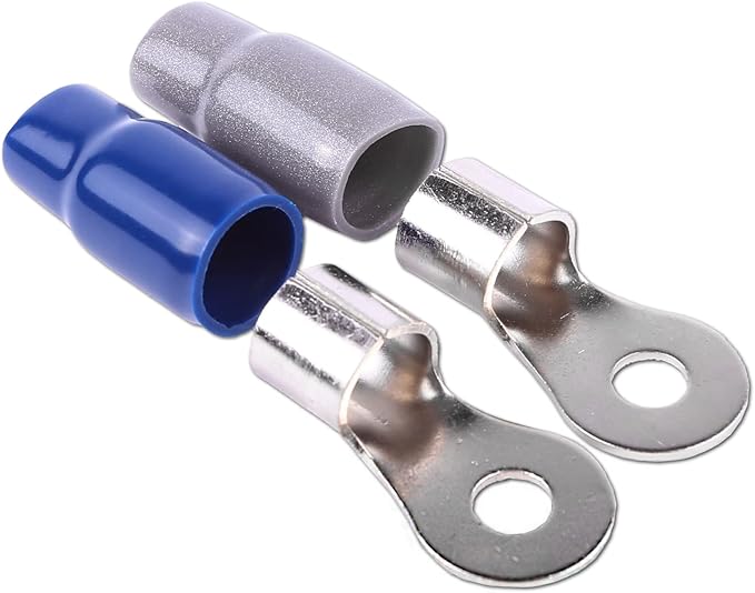 Skar Audio 1/0 Gauge (5/16") Nickel Plated Premium Ring Terminals (5 Pack)