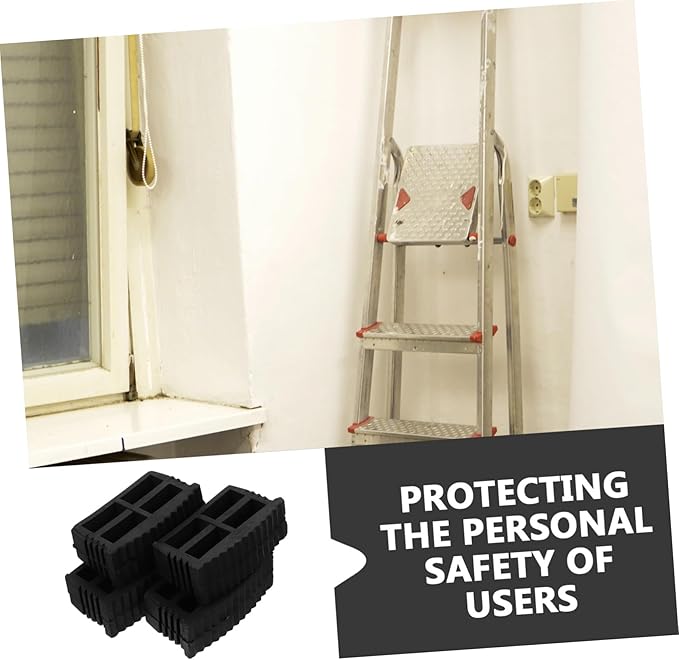 ARTIBETTER 4pcs Non-Slip Ladder Stabilizer End Caps Ladder Foot Covers for Roof Rv Stairs Safety Durability