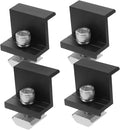POPETPOP 4pcs Solar Panel Brackets Aluminum Alloy Mounting Clips Middle Clamp End Clamp Solar Mounting Kit for Systems