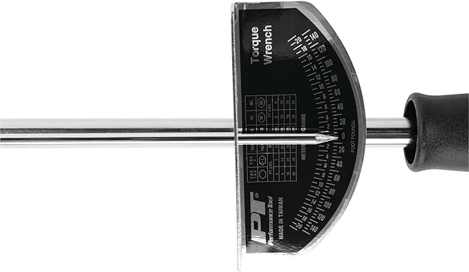 Performance Tool W3001C 1/2-Inch Beam Style Torque Wrench (0-150 ft/lb) With Clockwise or Counterclockwise Capabilities