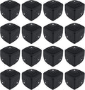 Antrader 16Pcs Black Metal Corner Protector,1.57" Box Edge Guard Protector,Metal Cabinets Speaker Corners Protector(40×40×40mm)