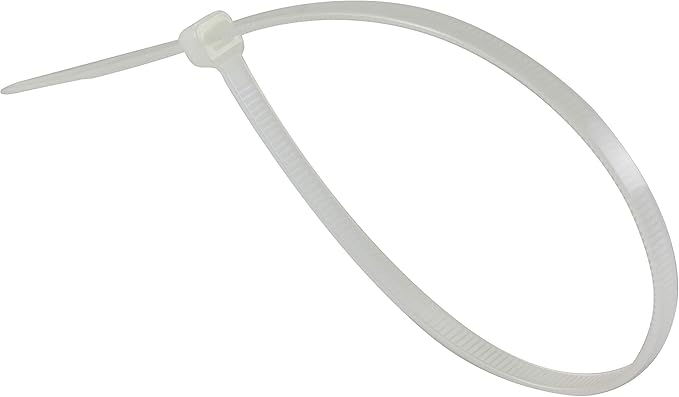 GTSE 12 Inch White/Clear Heavy Duty Zip Ties, 1,000 Bulk Pack, 120lb Strength, UV Resistant Nylon Cable Ties, Self-Locking 12" Tie Wraps