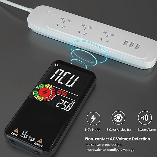 BSIDE S11 Smart Multimeter Rechargeable Digital Multimeter Tester Auto Ranging Voltmeter Measures Voltage Resistance Continuity Capacitance Frequency NCV Live Wire Detector 9