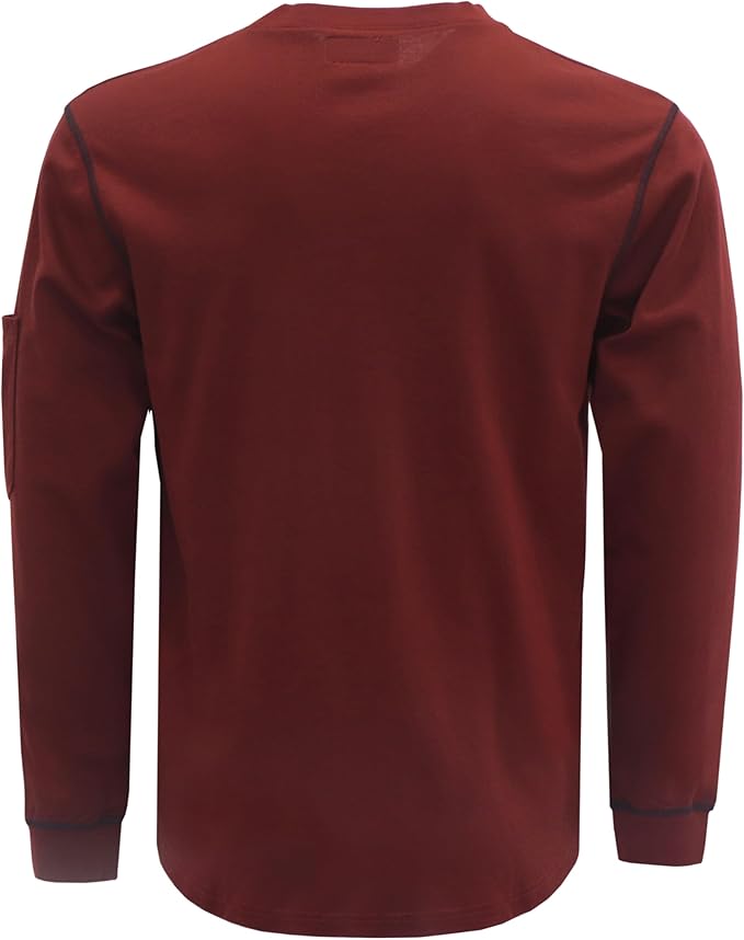 VATRENUS FR Shirts Crewneck 5.5oz Lightweight Flame Resistant 100% Cotton Men's Pre-Washed Fire Retardant Workwear