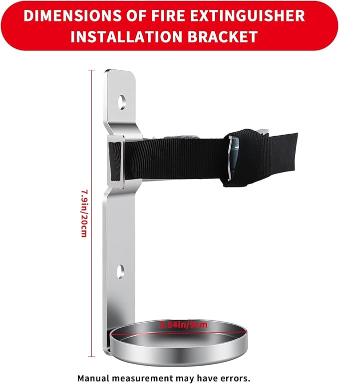 Fire Extinguisher Mount,Wall Mounted Bracket,Compatible with 2.5 lb Fire Extinguishers,Stainless Steel (2.5LB Stainless Steel 1pcs)