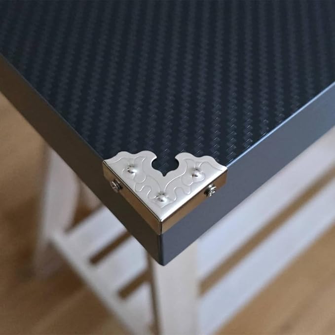dophee 10Pcs Metal Decorative Corner Protectors, Vintage Style Edge Safety Guards Covers for Picture Frame Jewelry Box Gift Box Wooden Case Cabinet Furniture, Silver 0.98"x0.98"x0.35"