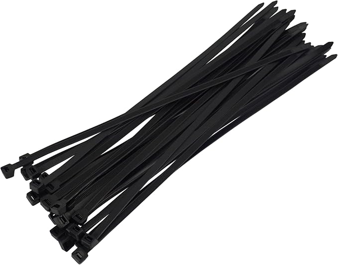 Pro Tie Heavy Duty Cable Ties, Self-Locking Nylon Cable Wire Ties for Indoor and Outdoor Use | 14.5-Inch, 120 lbs. Tensile Strength, UV Black Nylon, 25-Pack (PN: B14HD25)