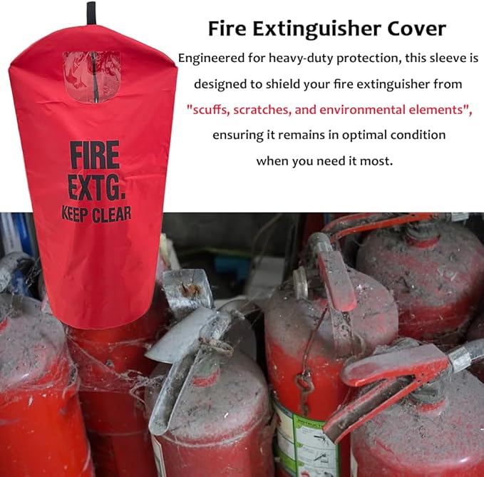 Fire Extinguisher Cover, Heavy Duty Fire Protective Sleeve from scuffs & scratches Accessories, 18"Wx35"L,1 Pcs (15-26LB)
