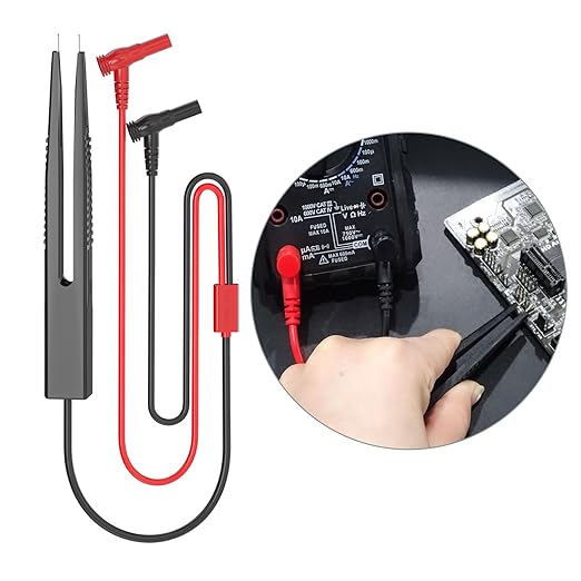 Goupchn Multimeter Test Leads Kit 21PCS Digital Electrical Testing Probes Set with Alligator Clips SMD IC Test Hook Clips Test Tweezer Replaceable Precision Sharp Probes