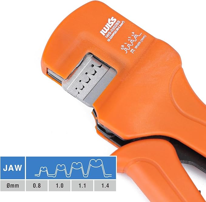 iCrimp IWS-0302BS Wire Crimping Tool for JST, Molex, Dupont Micro Connectors, AWG 32-22