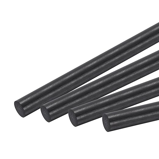 MECCANIXITY Carbon Fiber Rod, 10mm x 100mm Carbon Rod Bar for RC Plane DIY Craft Kite Wing Tube Quadcopter Arm Repair Pack of 4
