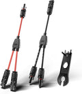 OYMSAE Solar Connectors Y Branch Parallel Adapter Cable Solar Cable Connectors Solar Panel Connectors Wire Plug Tool Kit for Solar Panel (M/FF, F/MM)