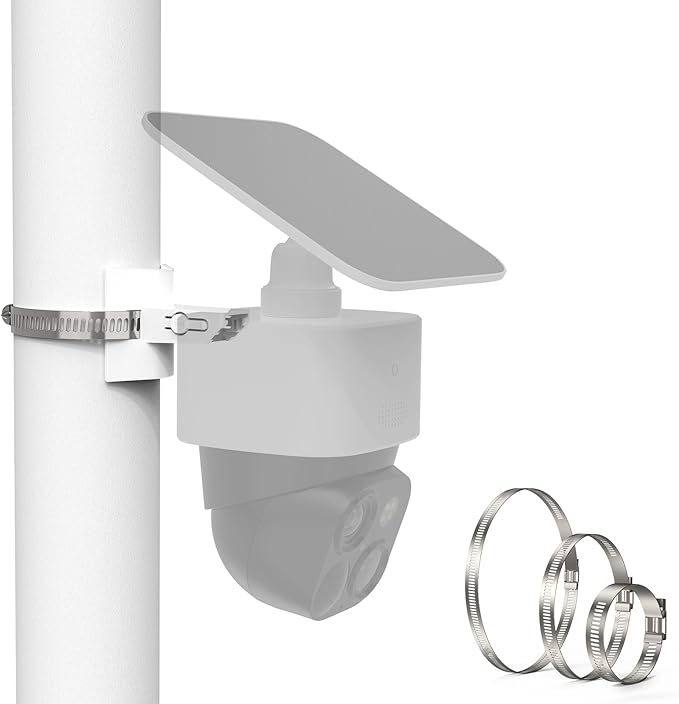 Pole Mounting Bracket for Eufy Security SoloCam S340/SoloCam E30/E42, Solar Panel Security Camera (1Pack,White)