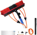 House Cleaning Supplies Kit, Extendable Window Cleaner, Solar Cleaning Equipment, Photovoltaic Cell Cleaning Tools for Cleaning Photovoltaic and Solar Panels, House, RV Cleaning,30cm Brush Head (Size