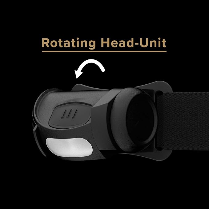 Princeton Tec FRED Tactical LED Headlamp Rugged Reliable Lighting with Multiple Brightness Levels Red and White LEDs Hands Free Compact Design Ideal for Field, Utility Work and Professional Use