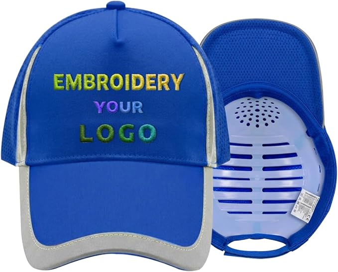 YOWESHOP Reflective Safety Baseball Cap Customize Logo with Removable PE Shell Hi-Vis Safety Work Hat